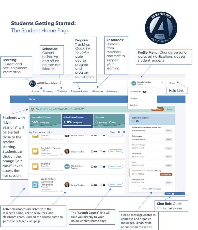 ASSIST Student Portal System - Students Getting Started – ASSIST